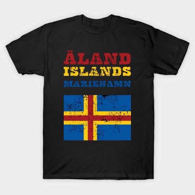 Flag of Aland T-Shirt by KewaleeTee